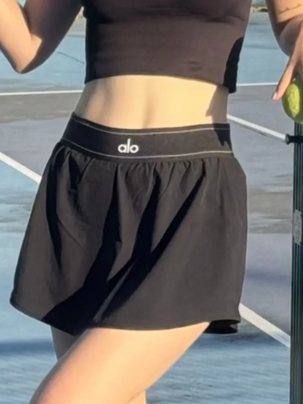Alo Yoga Match Point Black Tennis Skirt NWT Everyday Athleisure Essential💌🎾
